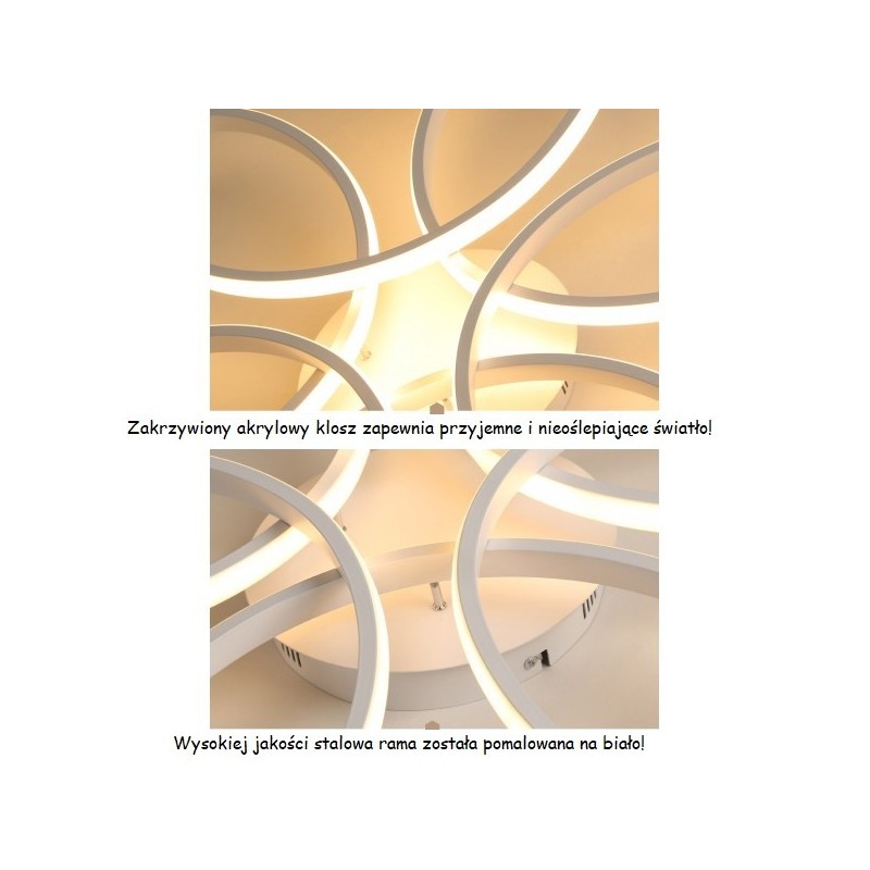 Klosze akrylowe białe lampy sufitowej