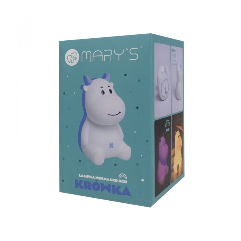 Lampka nocna na usb ładowana miękka, silikonowa krówka Lampka nocna na usb ładowana miękka, silikonowa krówka