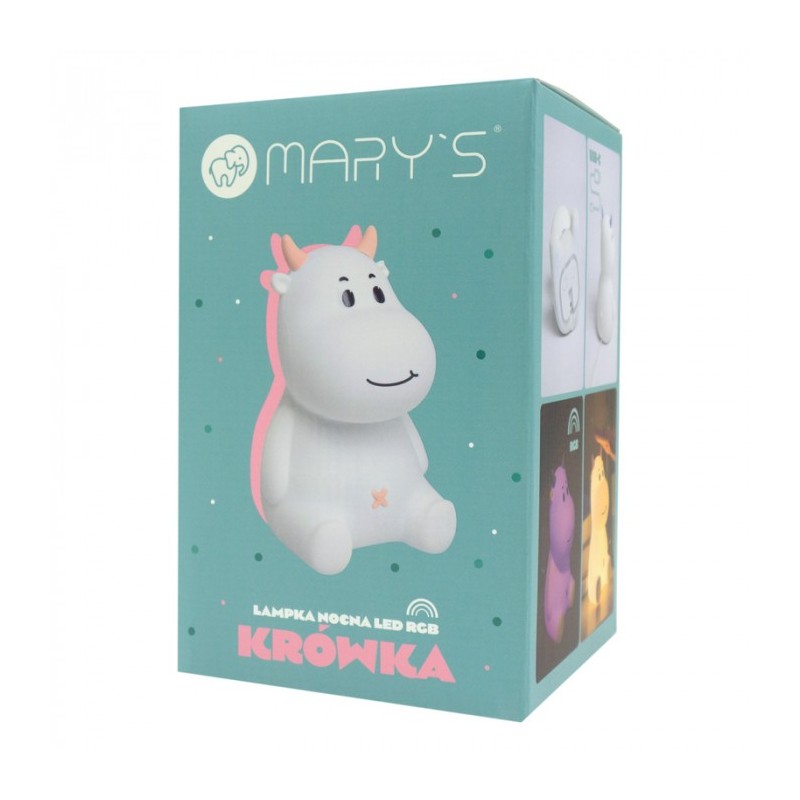 lampka nocna mary's krówka silikonowa biała lampka nocna mary's krówka silikonowa biała