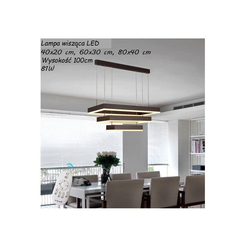 Lampa do salonu sterowana pilotem brązowa Lampa do salonu sterowana pilotem brązowa