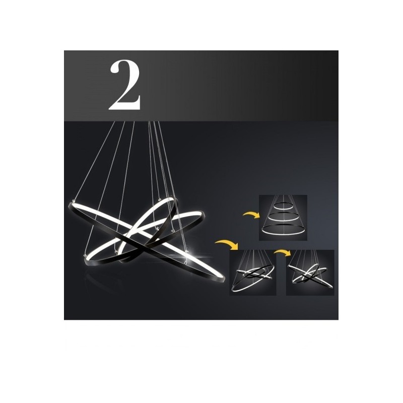 Lampa sufitowa czarna LED