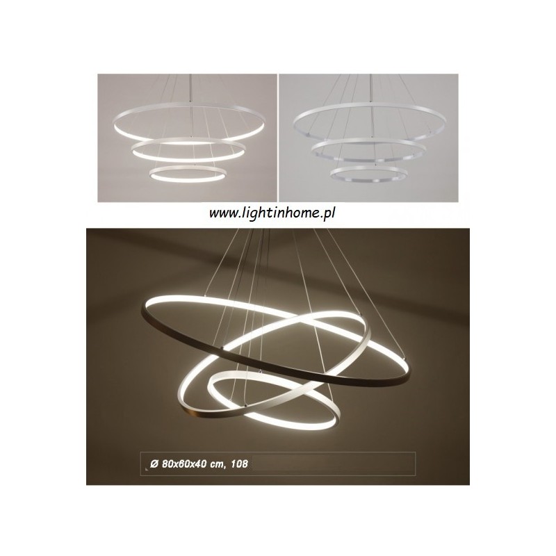 lampa wisząca biała sterowana pilotem do jadalni