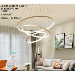 Lampa LED biała do salonu