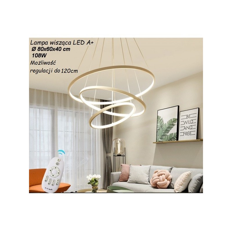 Lampa LED biała do salonu