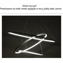 Lampa wisząca LED z pilotem – 3 pierścienie, nowoczesna lampa do salonu