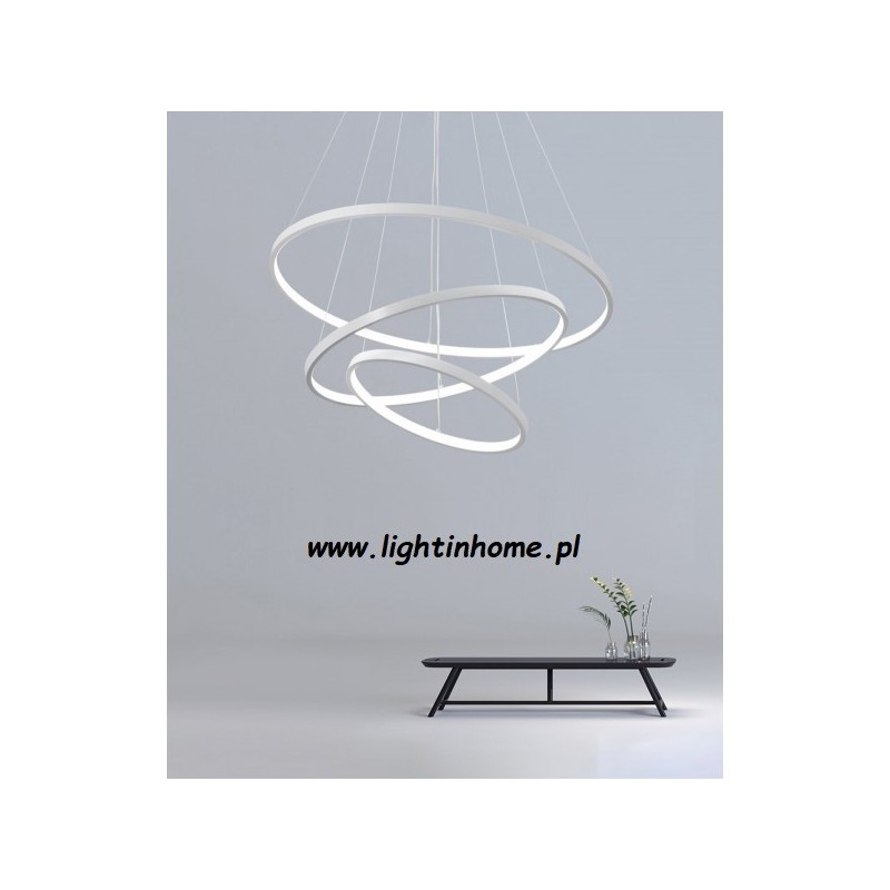 lampa wisząca biała sterowana pilotem do biura