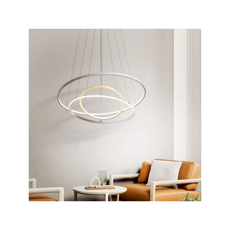 Lampa LED biała do sypialni