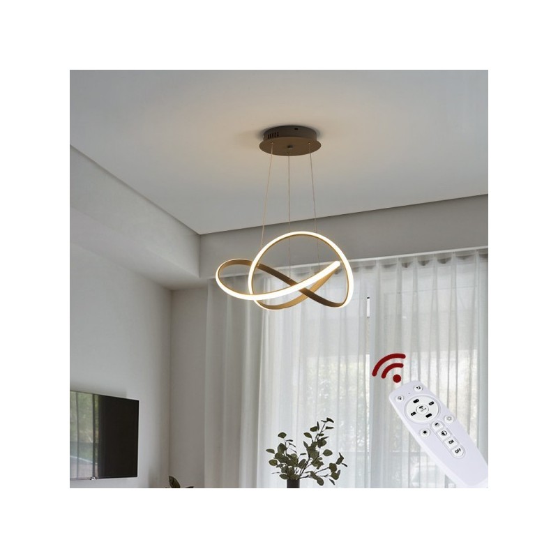 Lampa wisząca LED biała sterowana pilotem