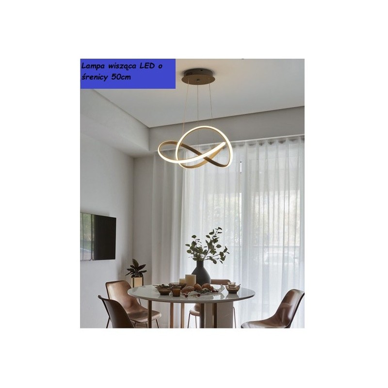 Lampa LED sterowana pilotem do salonu