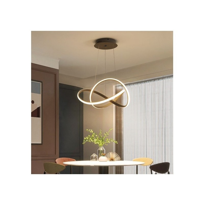 Lampa wisząca LED złota