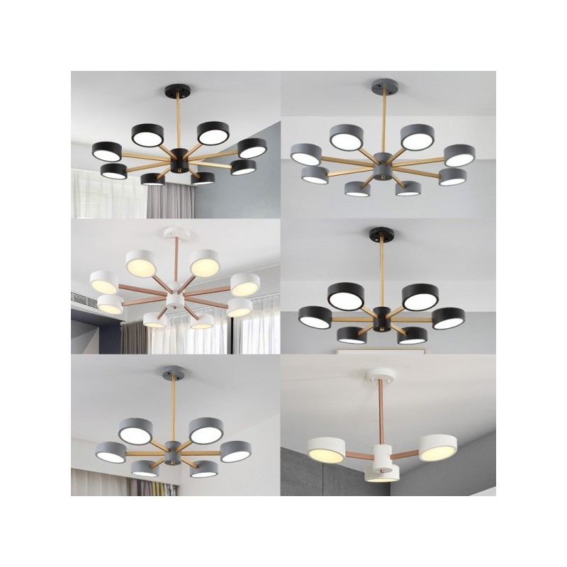 Lampy sufitowe LED ze zmienną barwą światła do bura do salonu do jadalni