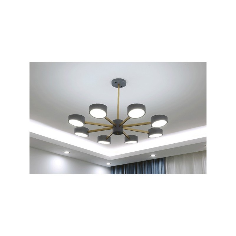 Lampa sufitowa do Salonu szara