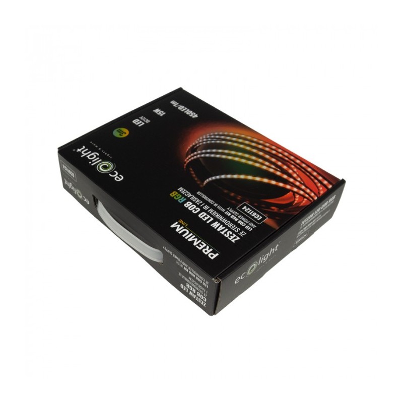 Zestaw Taśma LED COB RGB z pilotem i zasilaczem