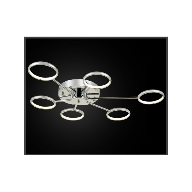 Plafon sufitowy LED srebrny do sypialni Plafon sufitowy LED srebrny do sypialni