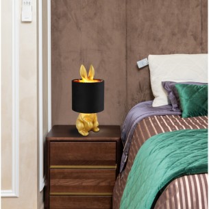 lampa stołowa nocna rabbit złota