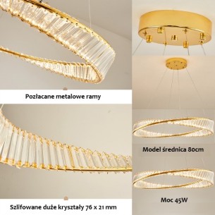 nowoczesna lampa sufitowa LED z pozłacaną ramą nowoczesna lampa sufitowa LED z pozłacaną ramą