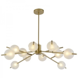 lampa wisząca LED złota metalowa rama 96x65 cm