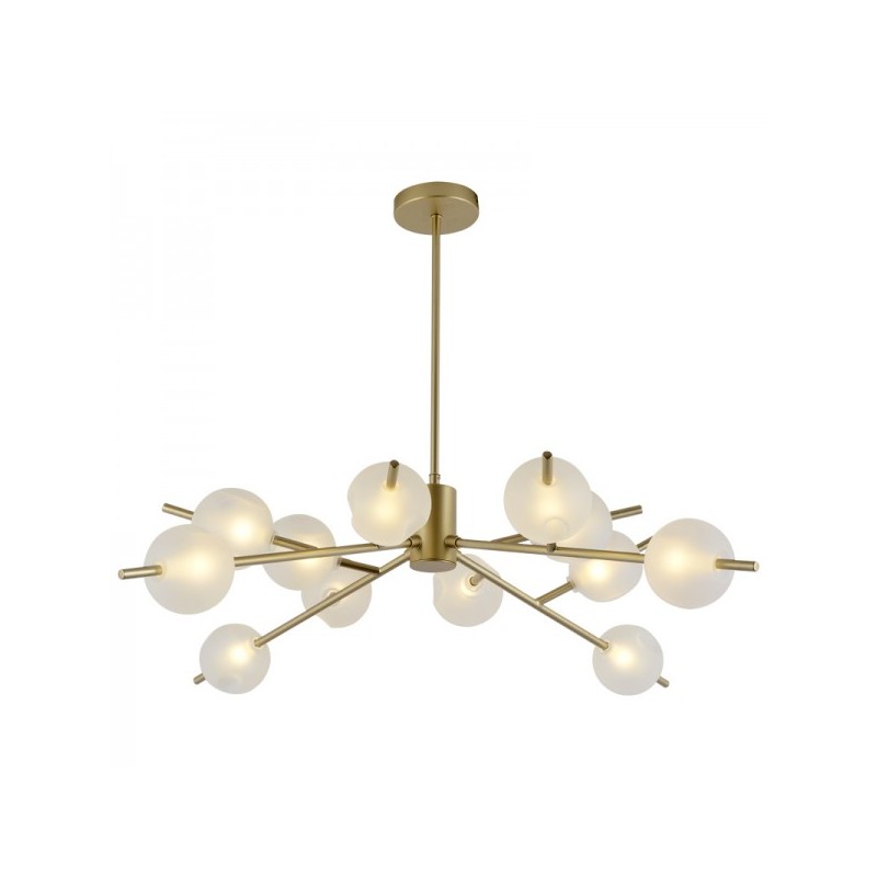 lampa wisząca LED złota metalowa rama 96x65 cm