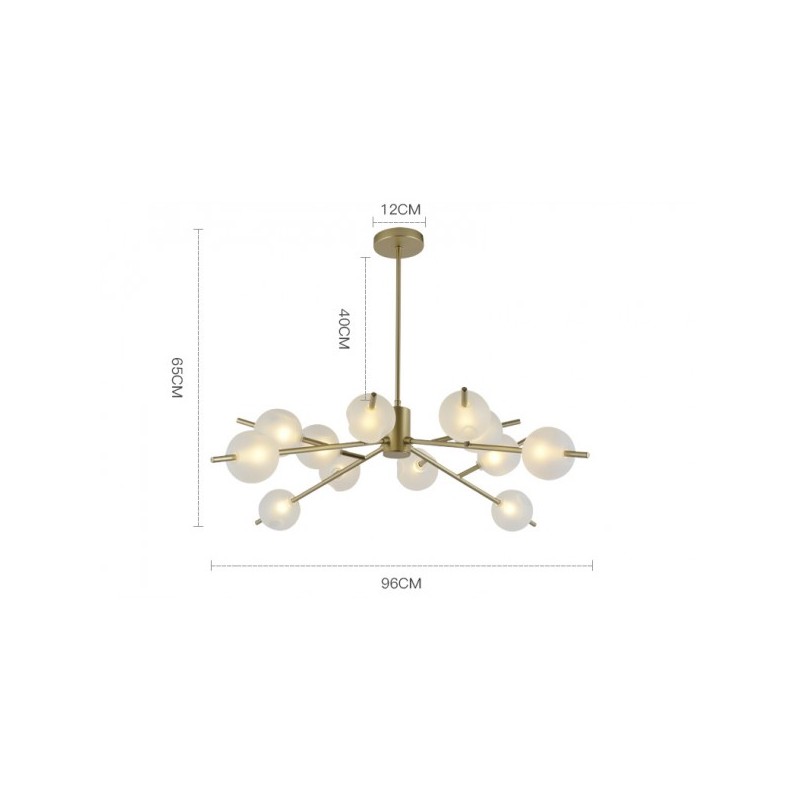 elegancka lampa LED do jadalni w kolorze złotym