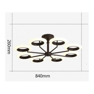 plafon led kawowy akryl metal