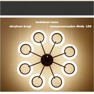 duża lampa led do salonu 84 cm