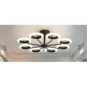 nowoczesna lampa led w kolorze kawowym na pilota