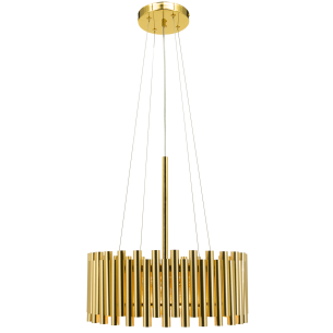 metalowa lampa wisząca złota