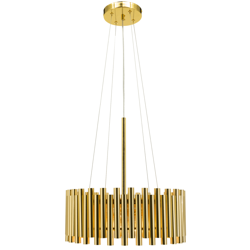 metalowa lampa wisząca złota