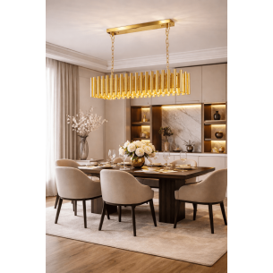 lampa wisząca złota 8xE27 narni