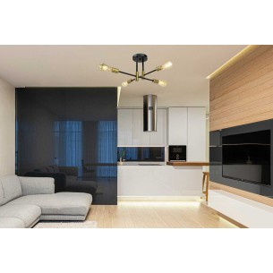 lampa sufitowa czarna złota soria