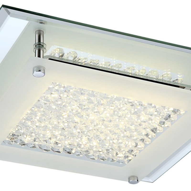 Plafon sufitowy kwadratowy z kryształkami