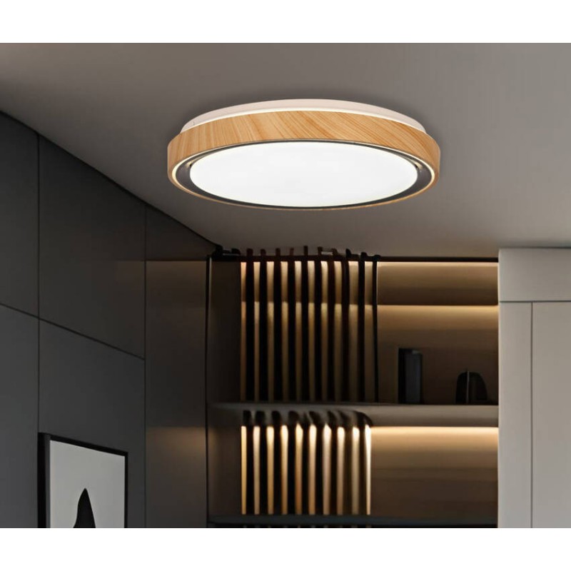 lampa sufitowa drewno czarna