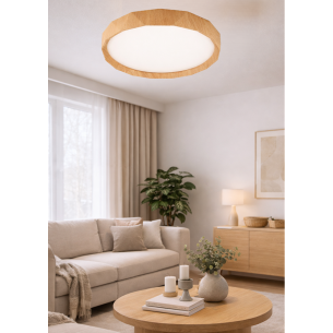 plafon drewniany w stylu skandynawskim