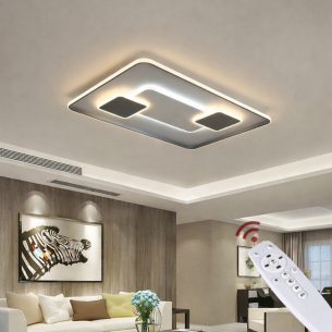 Nowoczesna lampa sufitowa LED z pilotem | Regulacja barwy i jasności
