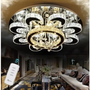 Żyrandol LED kryształowy do salonu