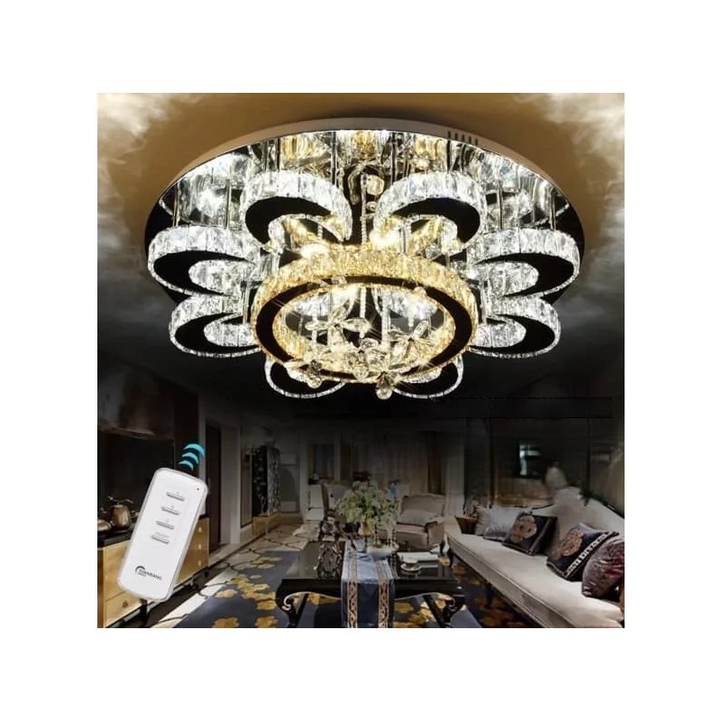 Żyrandol LED kryształowy do salonu Żyrandol LED kryształowy do salonu