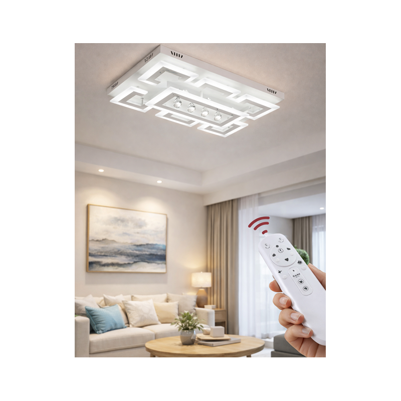 Plafon LED duży na pilota nowoczesny