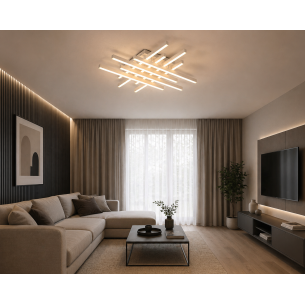 Duża lampa sufitowa LED nowoczesna na pilota