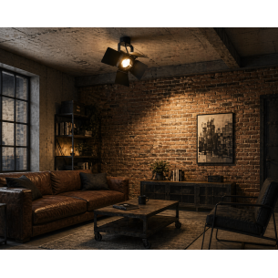 Reflektor w stylu loft czarny