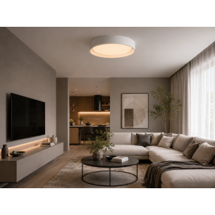 plafon led 45 cm biały okrągły lampa sufitowa salon