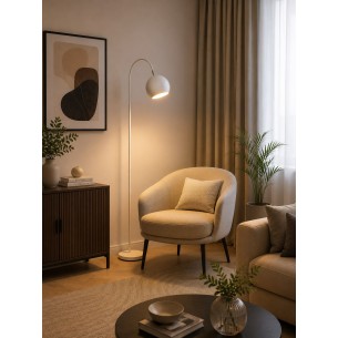 lampa stojąca biała klasyczna 150 cm salon