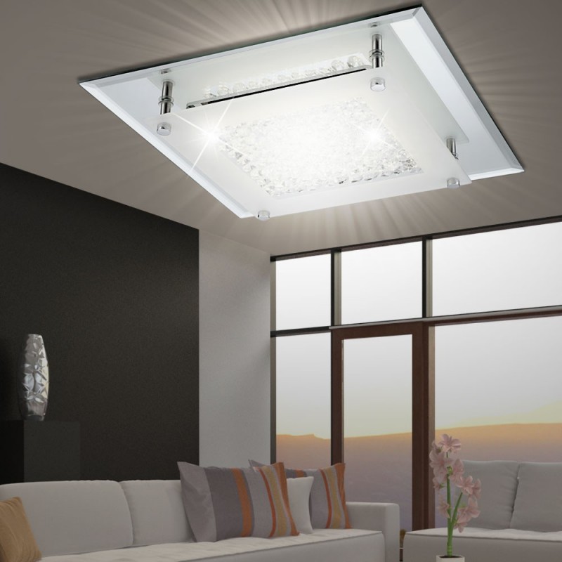 mały Plafon sufitowy z kryształkami