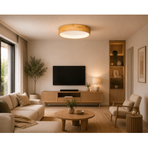 plafon led 50 cm drewno