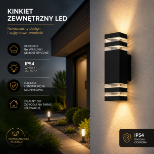 lampa elewacyjna zewnętrzna led