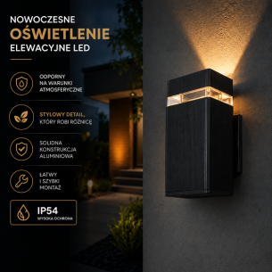 lampa elewacyjna zewnętrzna led