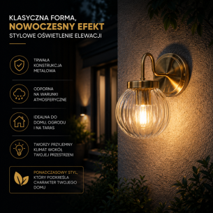 kinkiet złoty klasyczny