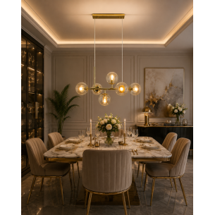 lampa wisząca złota elegancka