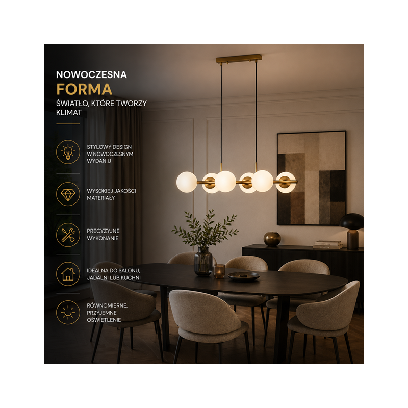 lampa złota kule mleczne lampa złota kule mleczne