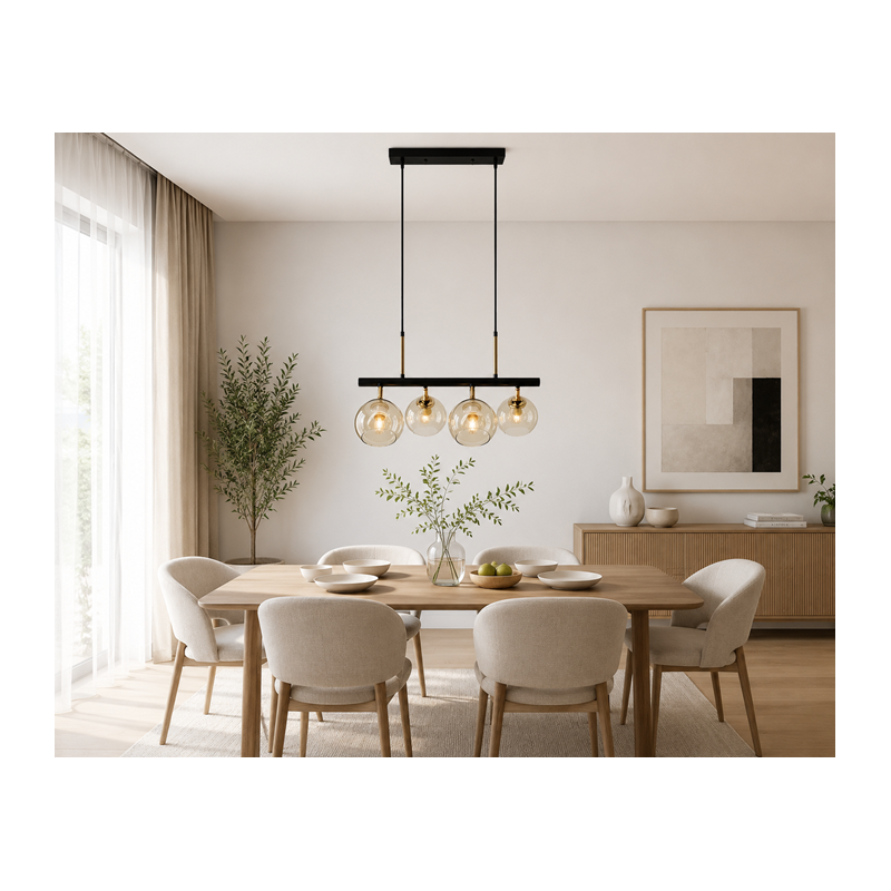 lampa czarna złota 4 klosze lampa czarna złota 4 klosze