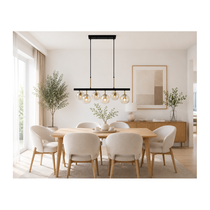 lampa czarna złota 6 kloszy lampa czarna złota 6 kloszy